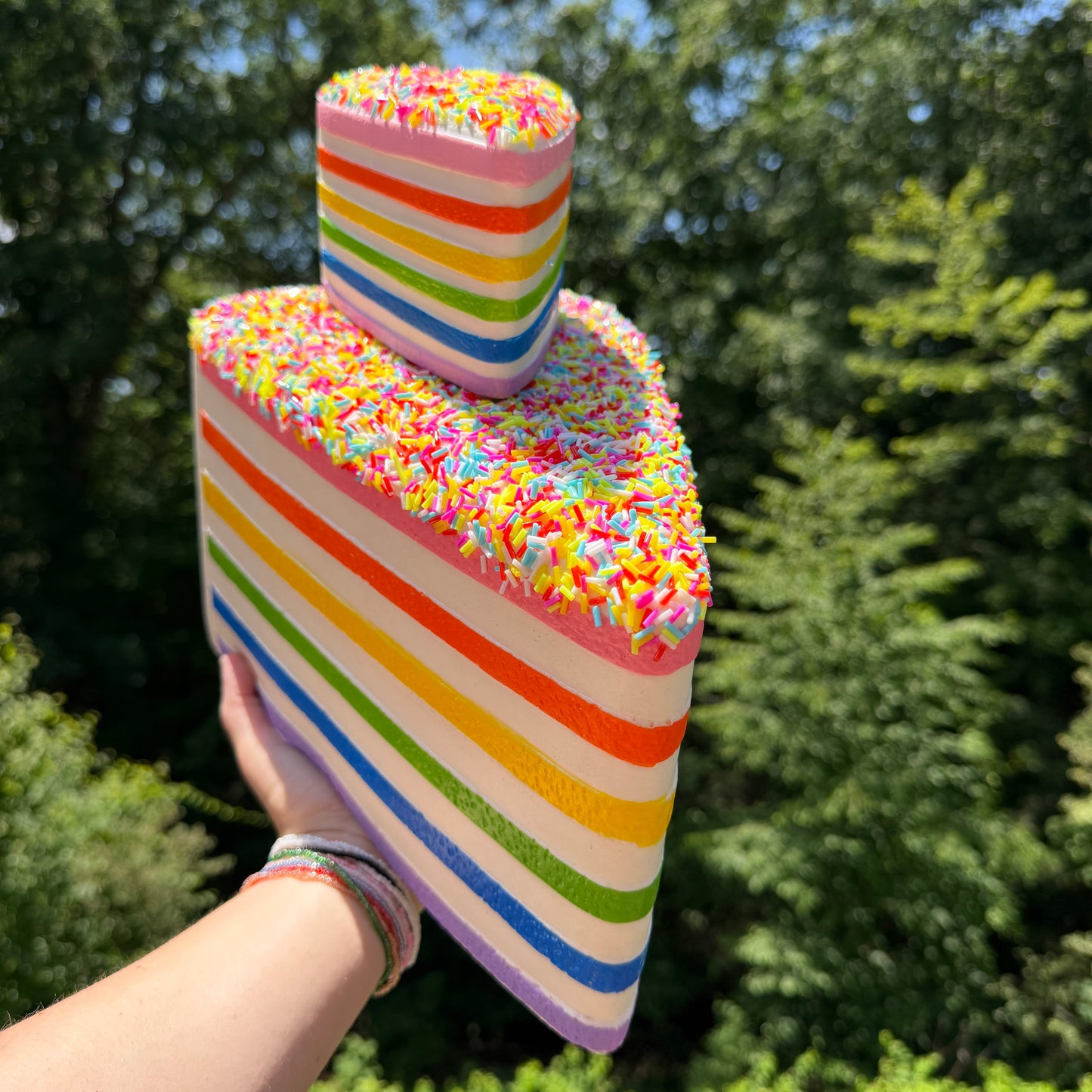Squishy Toy - Rainbow Cake, Jumbo